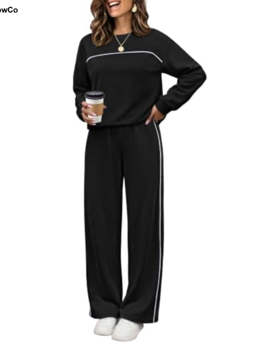 Women's 2 Piece Lounge Set Long Sleeve Top & Pants Matching Set